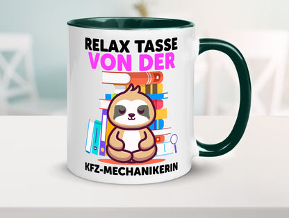 Relax Tasse: KFZ-Mechanikerin | Mechaniker KFZ Humor Geschenkidee Tasse
