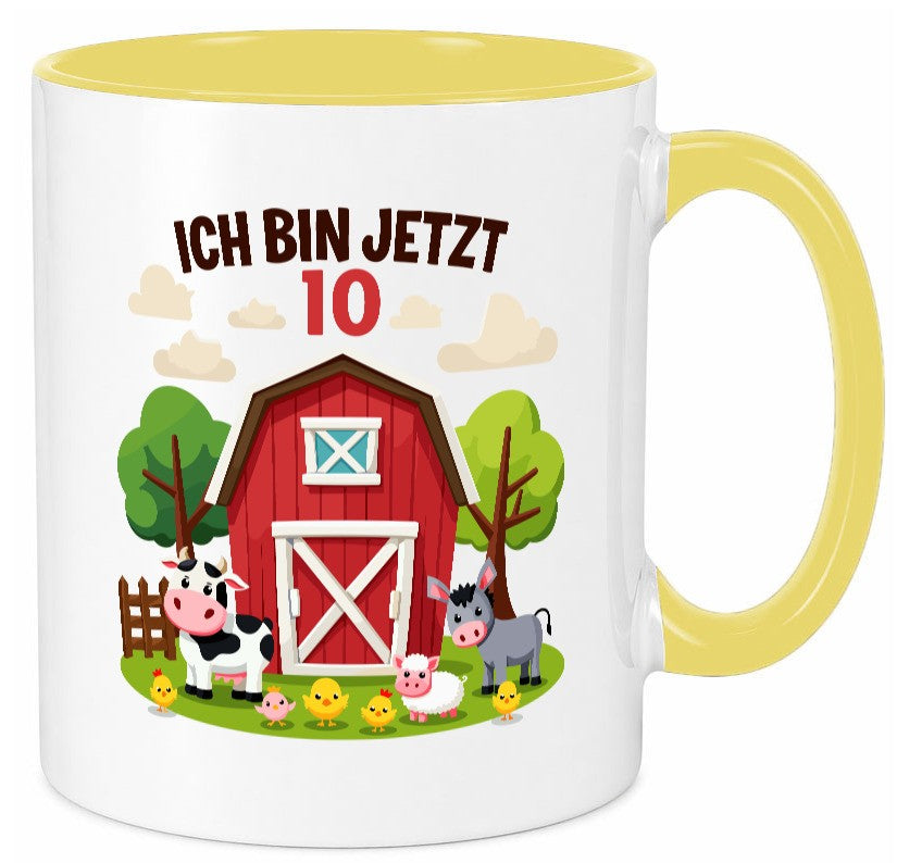 10. Geburtstag | 9 Jahre Bauernhof und Tiere Geschenk Geschenkidee lustiger Tasse