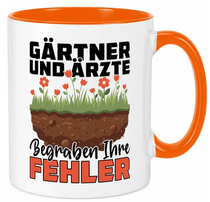 Gärtner und Ãrzte begraben ihre probleme | Humor Geschenkidee Tasse
