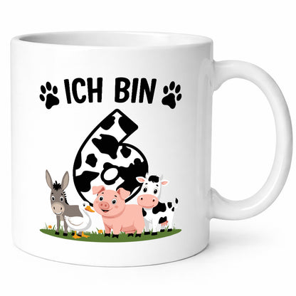 6 Geburtstag | Jahre Farmer Kind lustig Geschenkidee Geschenk Tasse