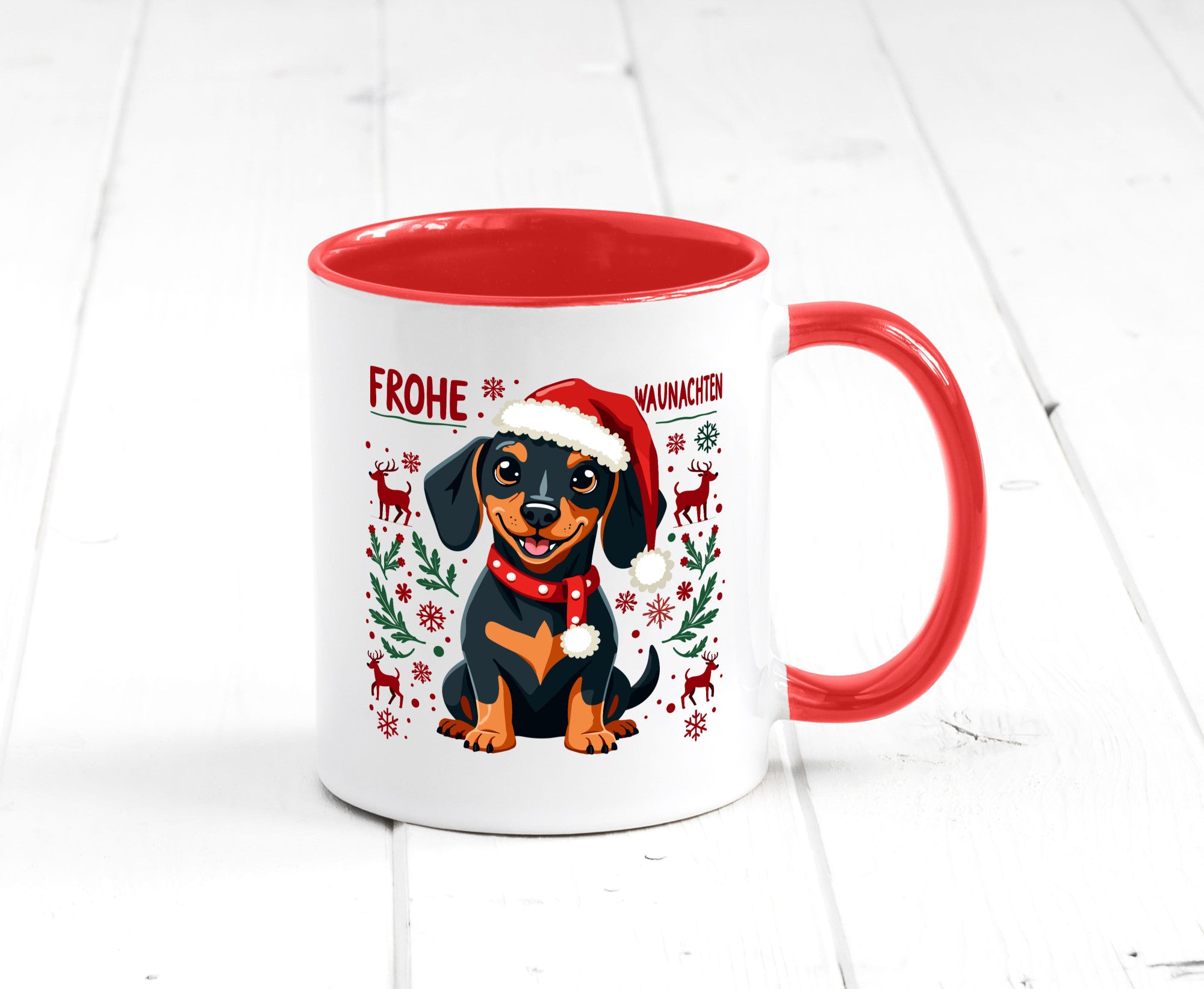 Frohe Waunachten | Ugly Christmas Weihnachtshund v2 Humor Tierliebhaber