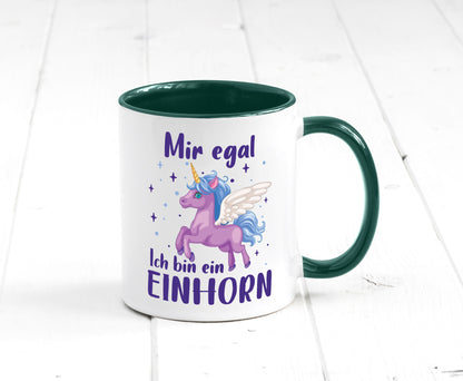 Mir egal, ich bin ein Einhorn | lustig Humor Geschenkidee Geschenk Tasse