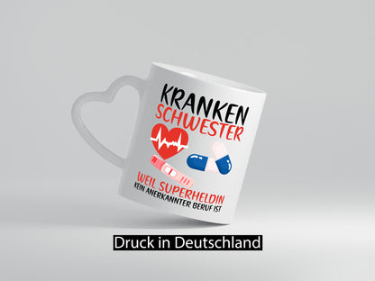 Krankenschwester | Pflegerin Superheldin Pflaster Geschenk Humor Geschenkidee