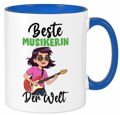 Beste Musikerin | Musik Musikantin v2 Geschenkidee Humor Tasse