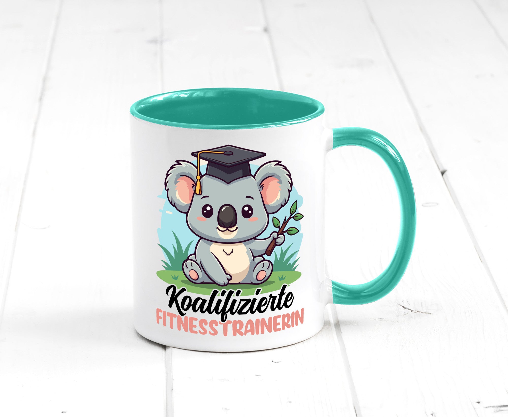 Koalifizierte Fitnesstrainerin | Trainerin Sport v2 Geschenkidee Humor Tasse