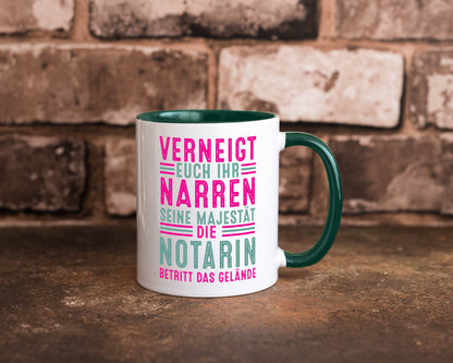 Verneigt euch: Notarin | Juristin lustig Humor Geschenkidee Geschenk Tasse