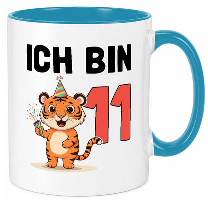 11. Geburtstag | 11 Jahre Tiger lustig Geschenkidee Geschenk Tasse
