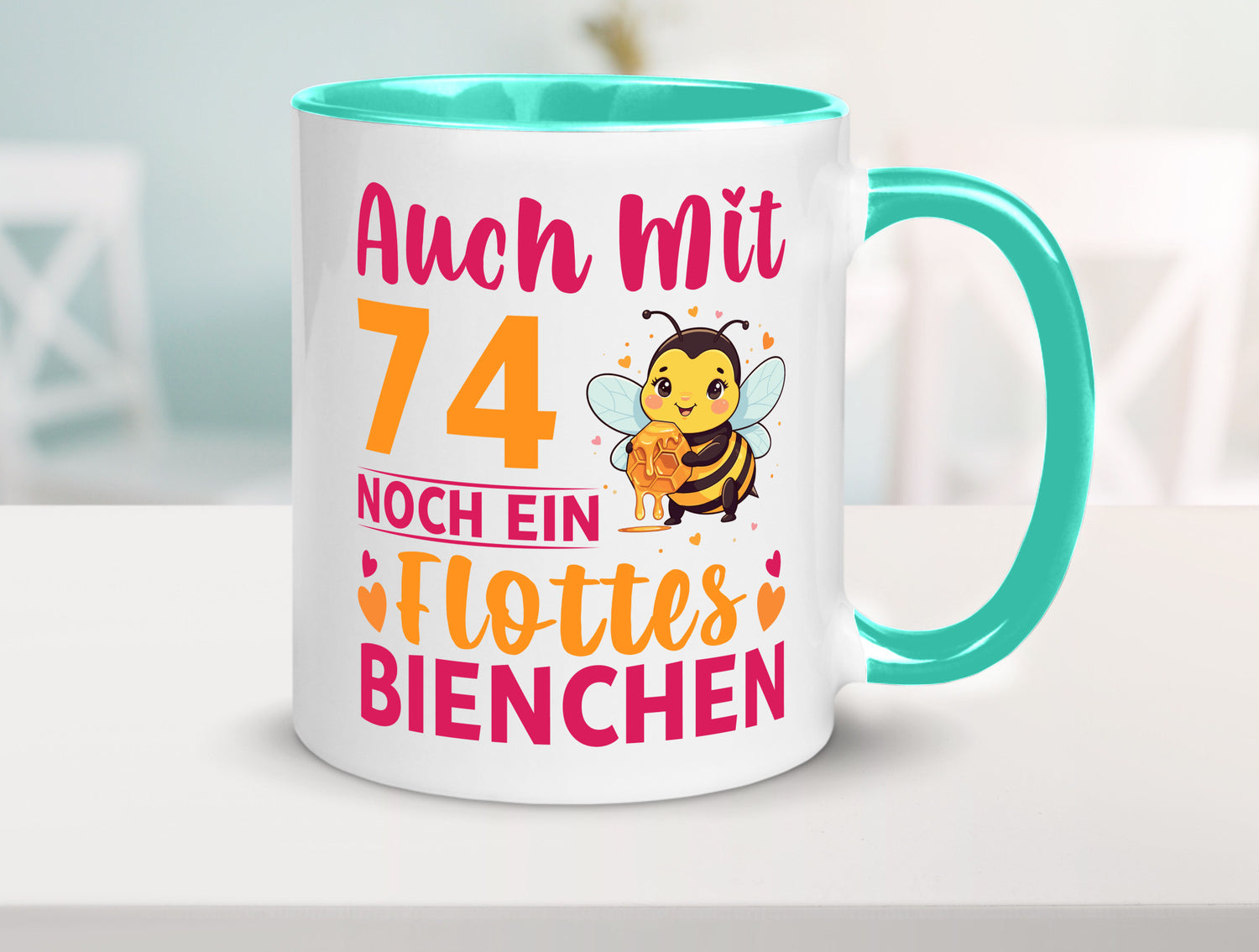 74. Geburtstag | Flottes Bienchen 74 Jahre v2 Geschenkidee Humor Tasse