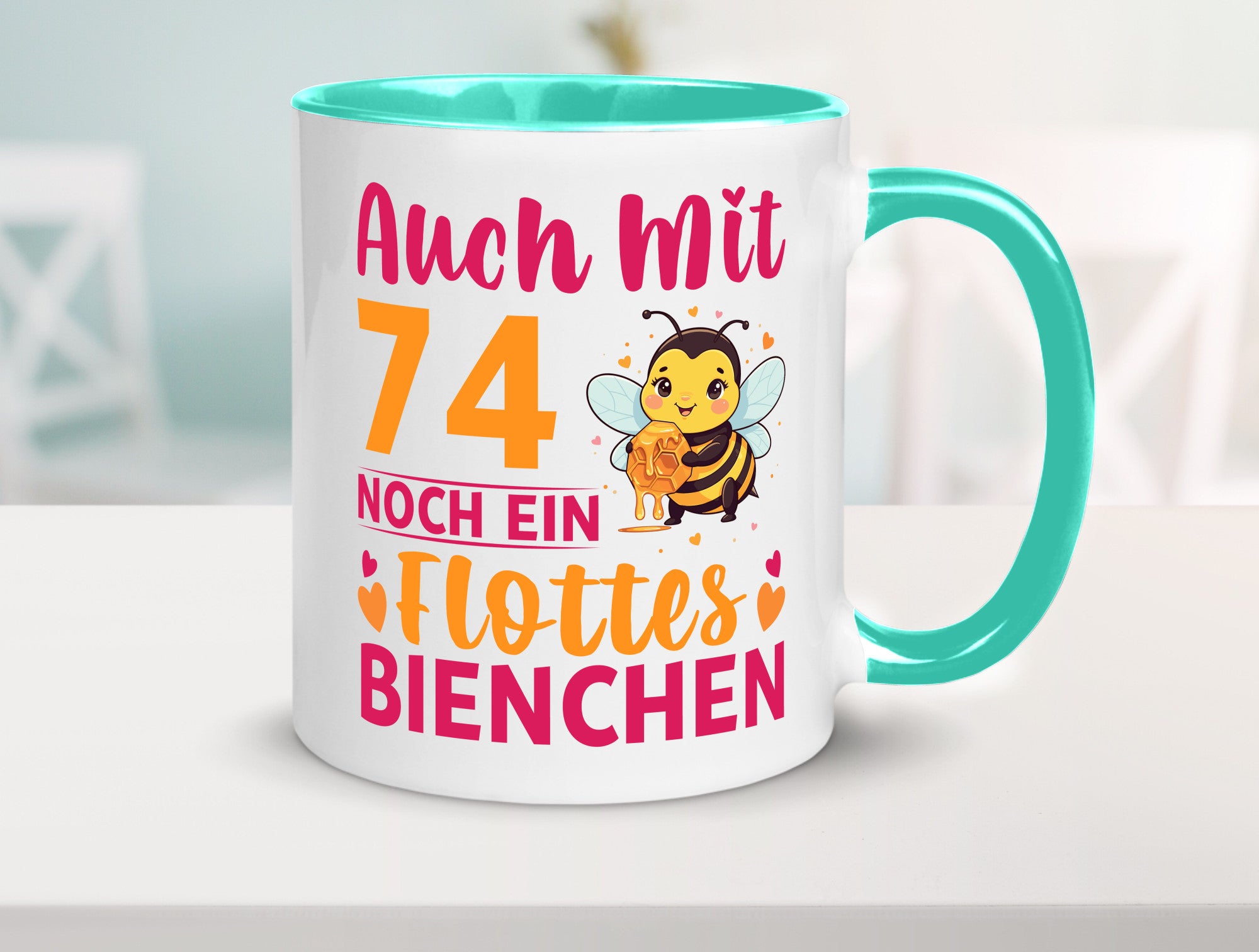 74. Geburtstag | Flottes Bienchen 74 Jahre v2 Geschenkidee Humor Tasse