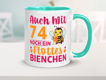 74. Geburtstag | Flottes Bienchen 74 Jahre v2 Geschenkidee Humor Tasse