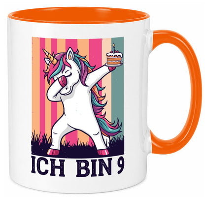 9 Geburtstag | Einhorn Damping Mädchen Humor Geschenkidee Tasse