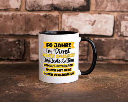 50 Jahre im Dienst | Jubiläum Arbeit v8 lustiger Spruch Geschenk Kollegen Büro