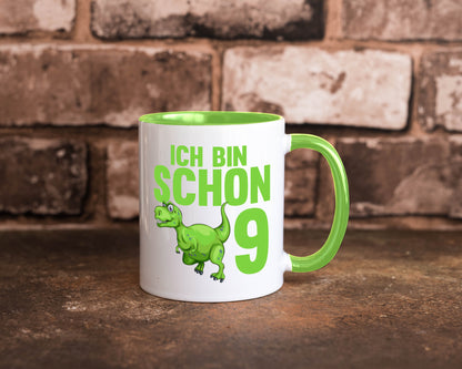 9. Geburtstag | 9 Jahre Dino Dinosaurier Geschenkidee Humor Tasse