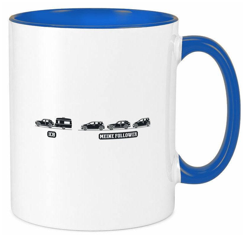 Ich | Meine Follower Camper Autos lustig Humor Geschenkidee Geschenk Tasse