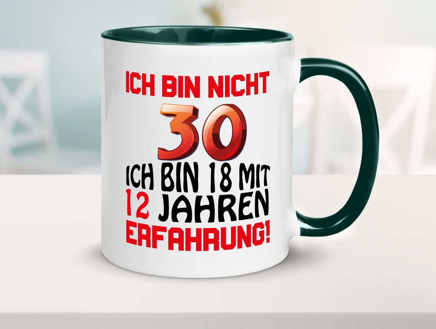 Ich bin nicht 30. lustiger Spruch Geschenk Humor Geschenkidee Tasse