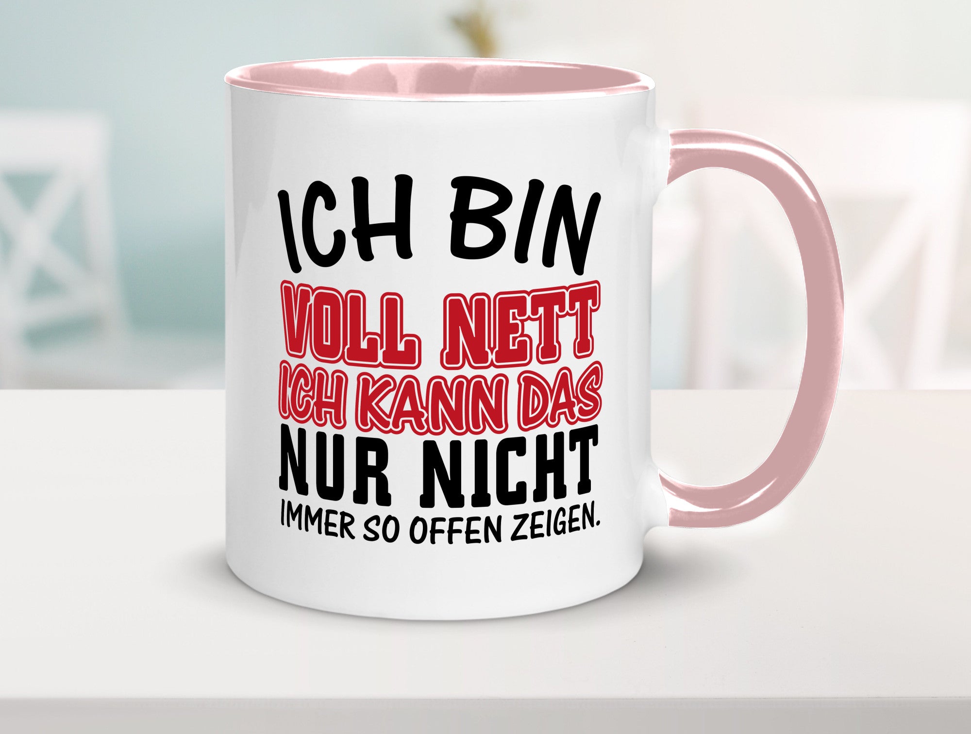 Ich bin voll nett Geschenkidee Humor Tasse
