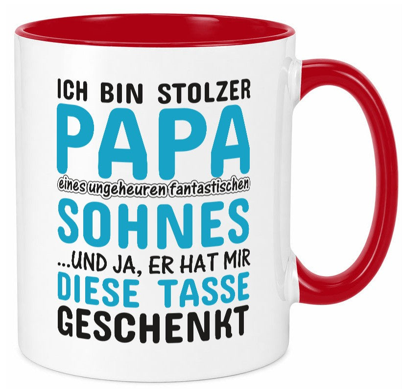 Stolzer Papa | Vater Tasse Fantastischer Sohn Humor Geschenk Familie