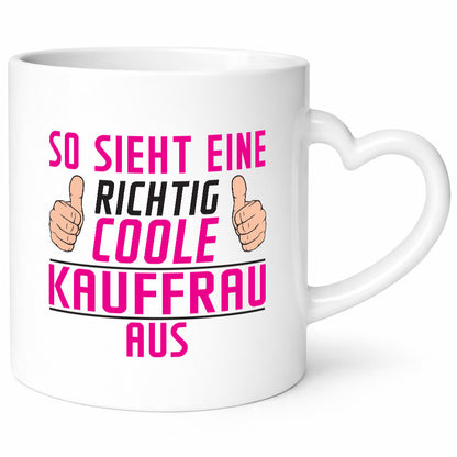Richtig coole Kauffrau | Kauffrauen Geschenkidee Humor Tasse