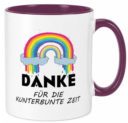 Danke für die Kunderbunte Zeit | Regenbogen lustiger Spruch Geschenk Humor