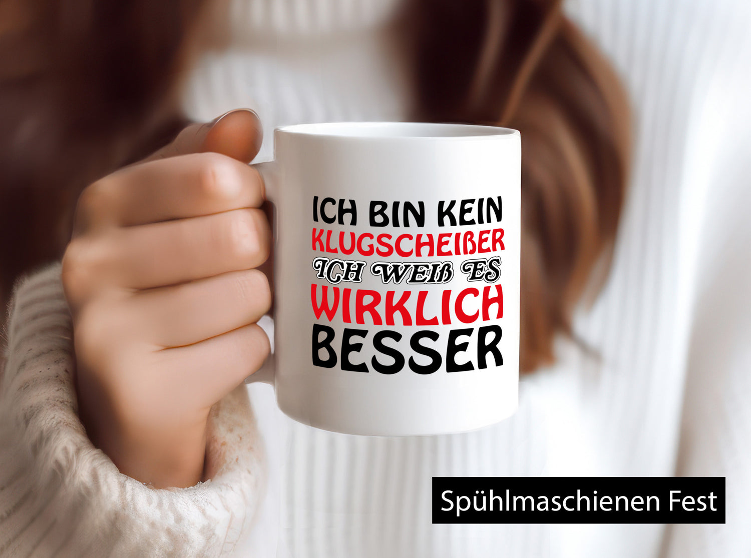 Ich bin kein Klugscheißer lustiger Spruch Geschenk Humor Geschenkidee Tasse