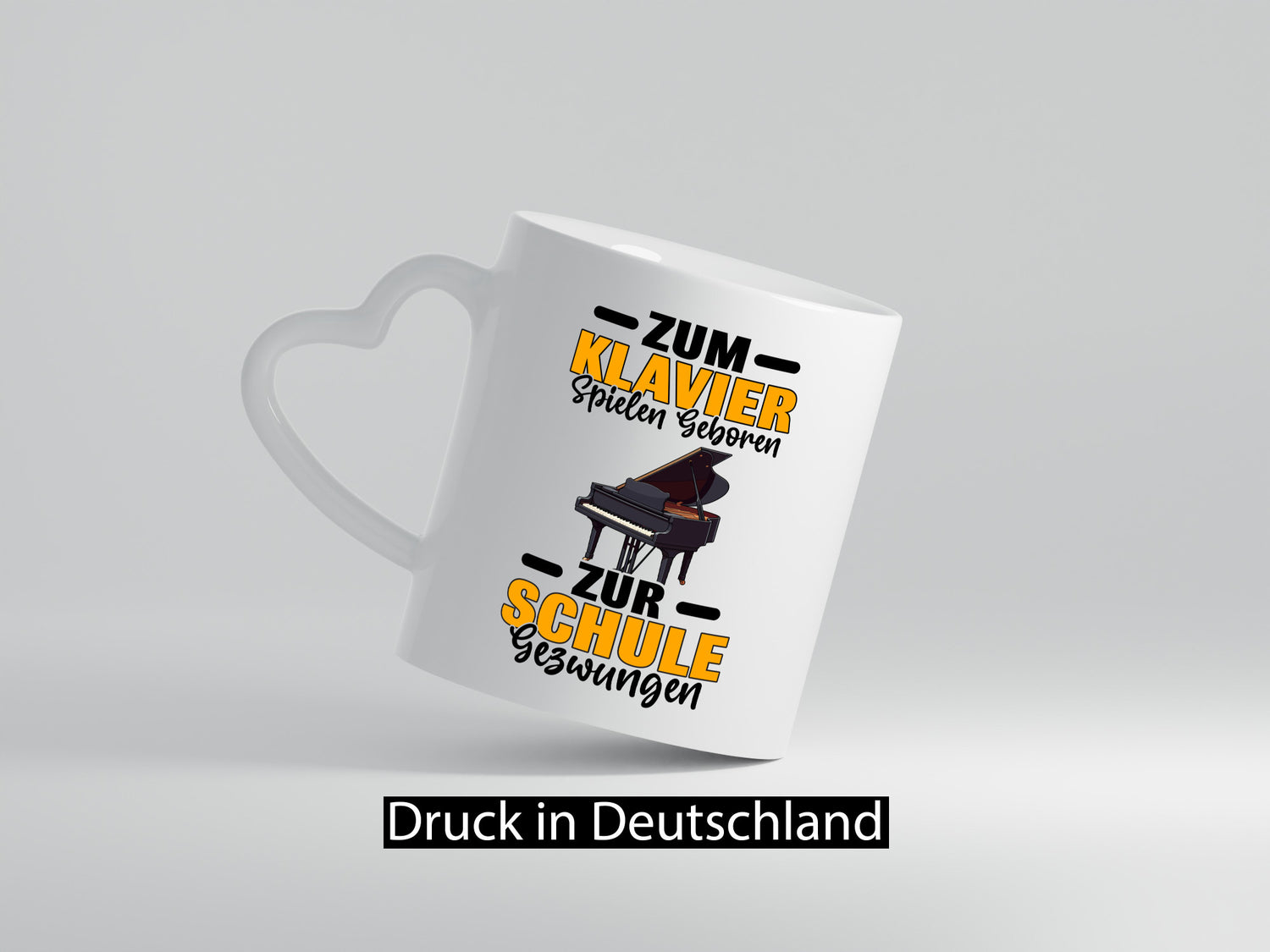 Zum Klavier spielen geboren, zur Schule gezwungen v2 lustiger Spruch Geschenk