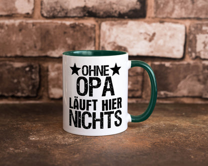 Ohne Opa läuft hier nichts | Sterne Geschenkidee Familie Humor Tasse