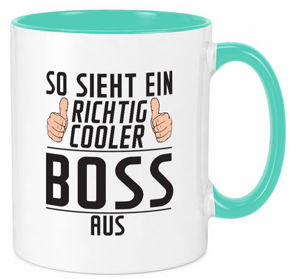Richtig Cooler Boss | Führungskraft Vorgesetzter lustiger Spruch Geschenk Humor Tasse