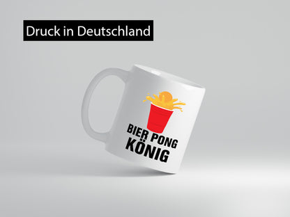 Bier Pong König | Party Bierliebhaber Spiele Geschenkidee Humor Tasse