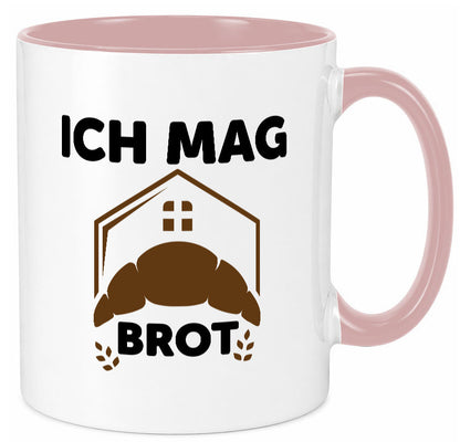 Ich mag Brot | Bäcker backen lustiger Spruch Geschenk Humor Geschenkidee Tasse