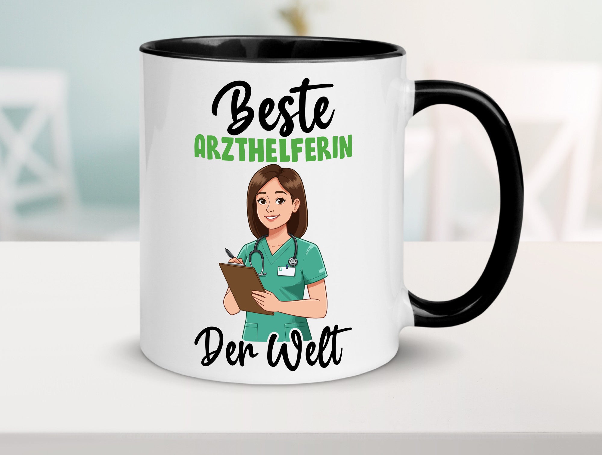 Beste Arzthelferin | Fachangestellte Medizin v2 Geschenkidee Humor Tasse