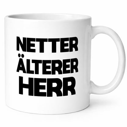 Netter Älterer Herr | Rentner Ruhestand lustig Jubiläum Geschenk Tasse