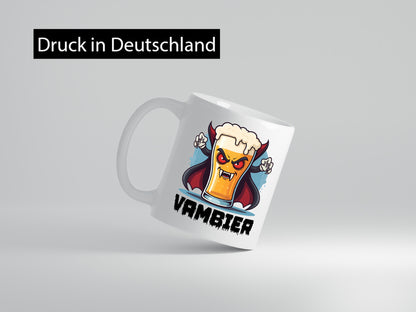 Vambier | Helloween Fledermaus mit Bier Geschenkidee Humor Tasse