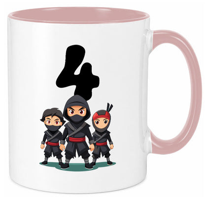 4. Geburtstag | 4 Jahre Ninja lustig Geschenkidee Geschenk Tasse