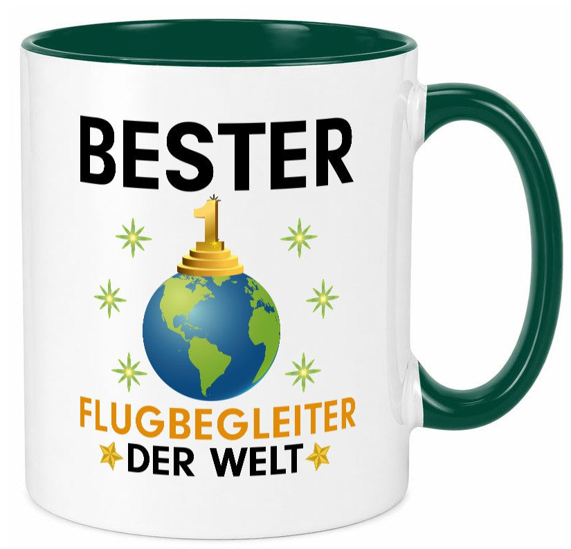 Welt Bester Flugbegleiter | Steward Flughafen Geschenkidee Humor Tasse