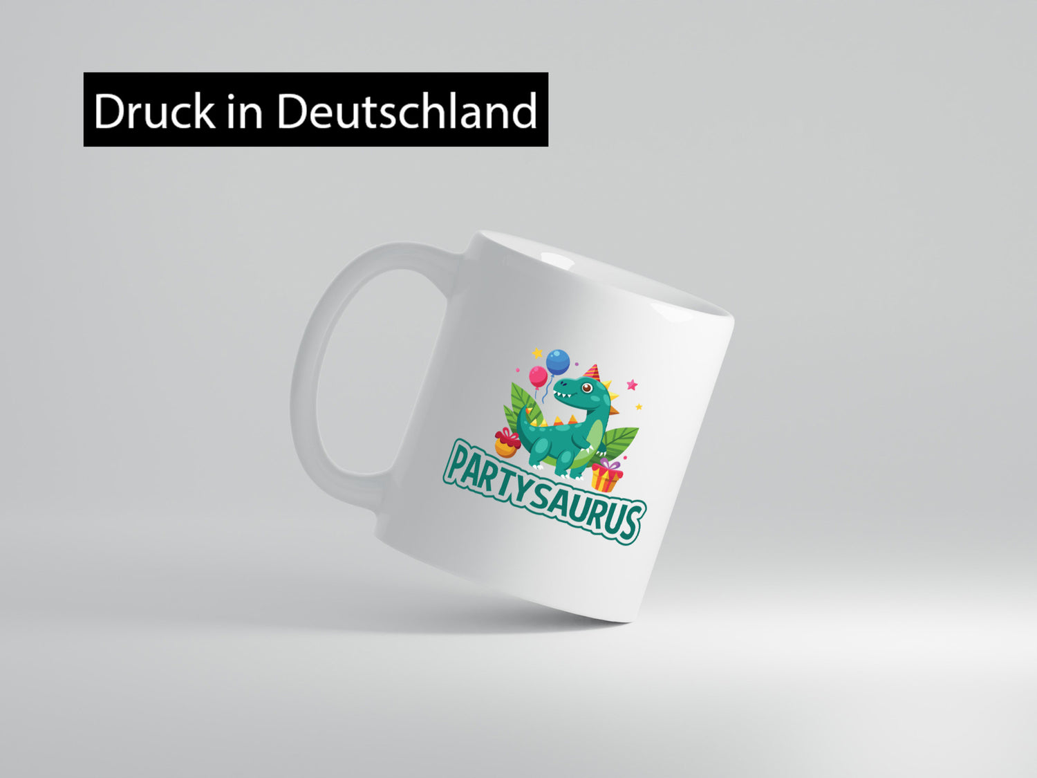 Partysaurus | Geburtstag Dinosaurier Luftballon Geschenkidee Humor Tasse