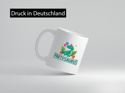Partysaurus | Geburtstag Dinosaurier Luftballon Geschenkidee Humor Tasse