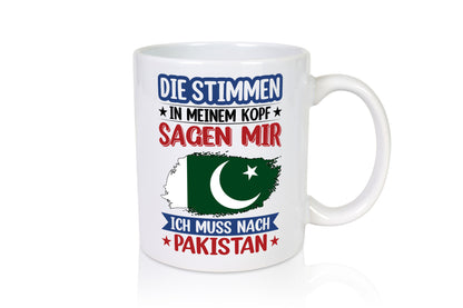 Pakistan | Urlaub Stimmen in meinem Kopf Traumland v2 Geschenkidee Humor Tasse