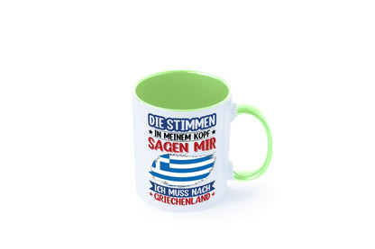 Griechenland | Urlaub Stimmen in meinem Kopf Traumland Humor Geschenkidee Tasse