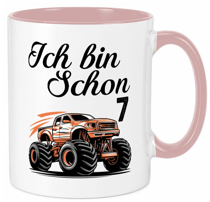 7. Geburtstag | Monster truck 7 Jahre lustiger Spruch Geschenk Geschenkidee Tasse