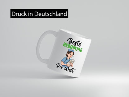 Beste Hebamme | Geburtshilfe v2 lustig Humor Geschenkidee Geschenk Tasse