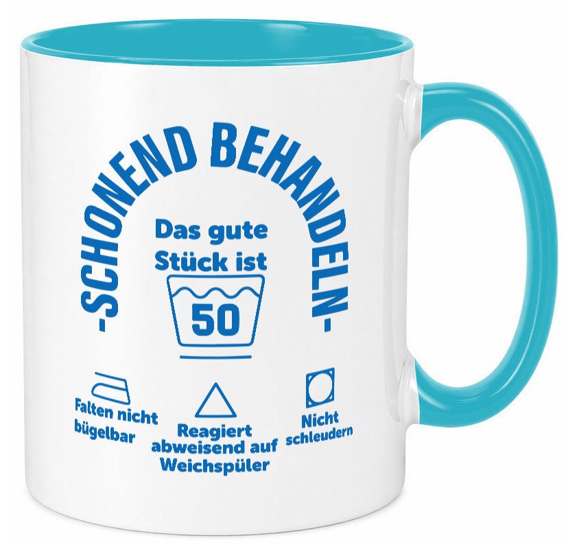 Schonend behandeln | 50 Geburtstag Humor Geschenkidee Tasse