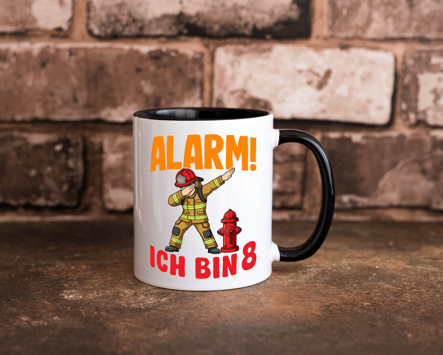 8. Geburtstag | 8 Jahre Feuerwehr Junge lustig Geschenkidee Geschenk Tasse