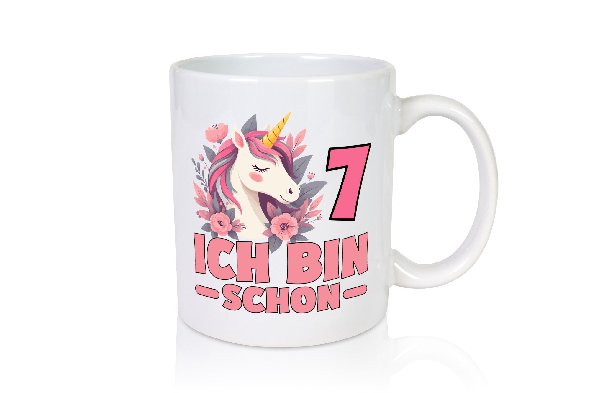 7. Geburtstag | 7 Jahre Einhorn bin schon Mädchen Geschenkidee Humor Tasse