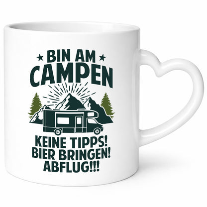 Bin am Campen | Wohnmobil Natur lustiger Spruch Geschenk Humor Geschenkidee