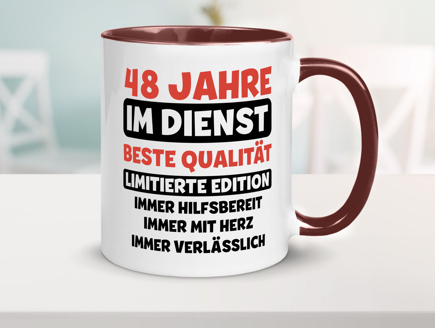 48 Jahre im Dienst | Jubiläum Arbeit v3 Humor Kollegen Büro Geschenkidee Tasse