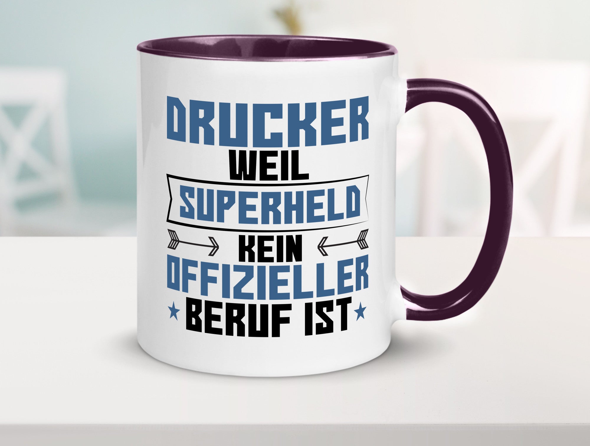 Superheld Drucker | Druckerei Print Medien Humor Geschenkidee Tasse
