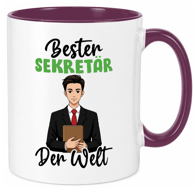 Bester Sekretär | Büro v2 lustiger Spruch Geschenk Arbeit Kollegen Tasse