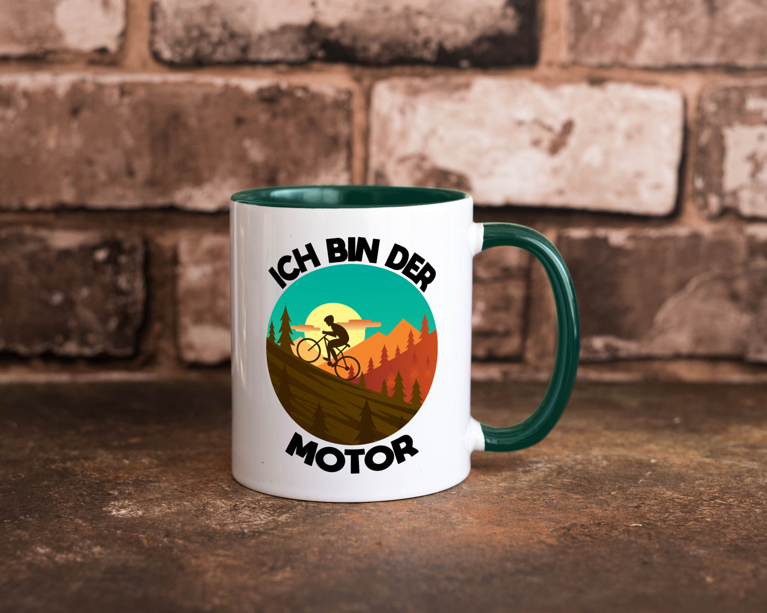 Ich bin der Motor | Mountainbiking Fahrrad Berge Geschenkidee Humor Tasse