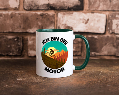 Ich bin der Motor | Mountainbiking Fahrrad Berge Geschenkidee Humor Tasse
