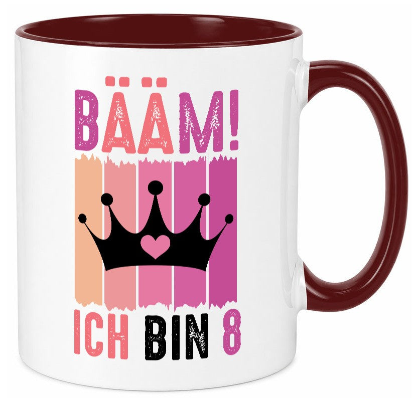 8. Geburtstag | 8 Jahre Bääm ich bin Krone lustig Geschenkidee Geschenk Tasse